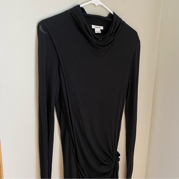 Helmut Lang Black 'Slack' Drape Jersey Dress Size Medium - Picture 11 of 14